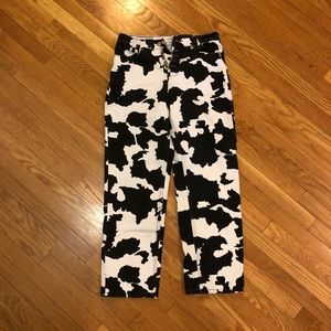 Cow Print wide leg pants